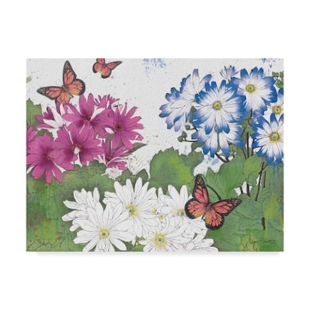 Jean Plout 'Florals And Butterflies 2' Canvas Art,24x32